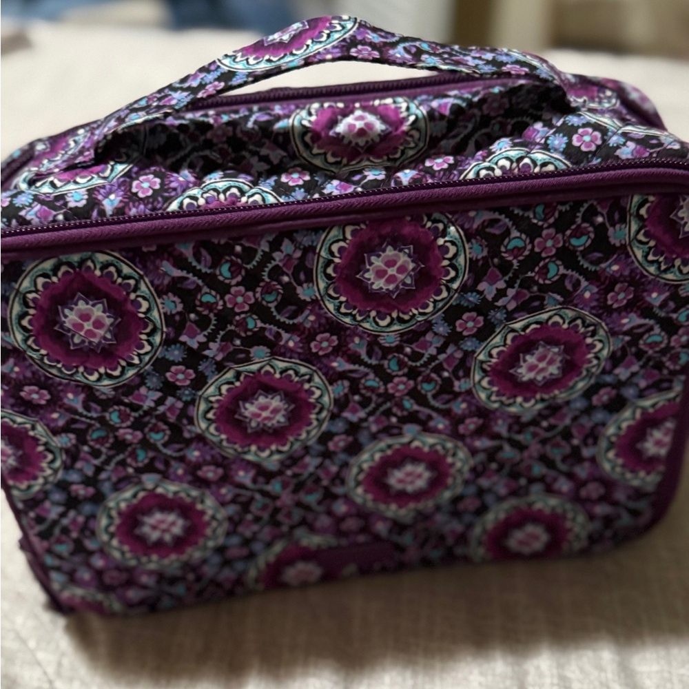 Vera Bradley Purple Floral Cosmetic Bag